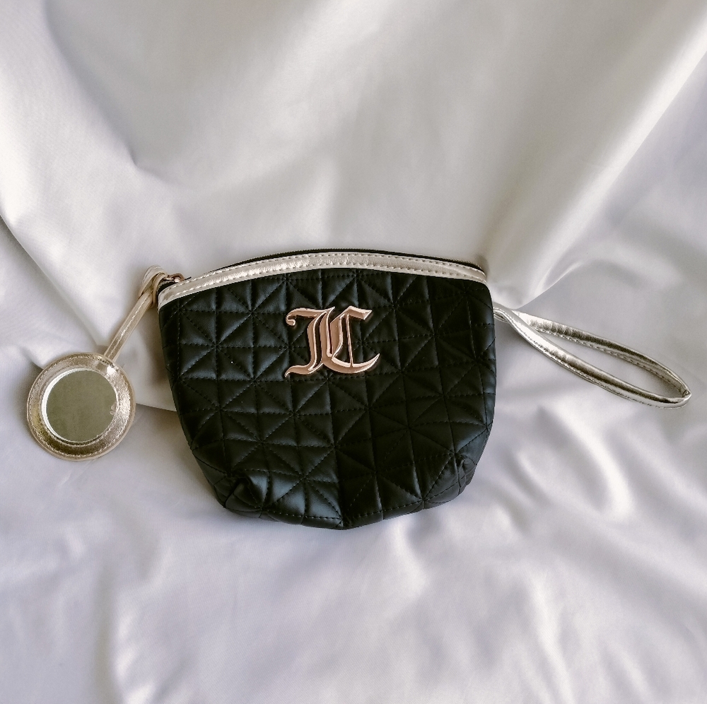 Juicy Couture make up cosmetic bag pouch woth mirror